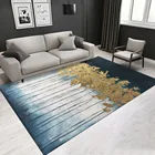 ковер в спальню Коврики Синий золотистый серый ковер для гостиной, современный декоративный прямоугольный ковер для журнального столика в скандинавском стиле, напольный коврик для столовой, спальни