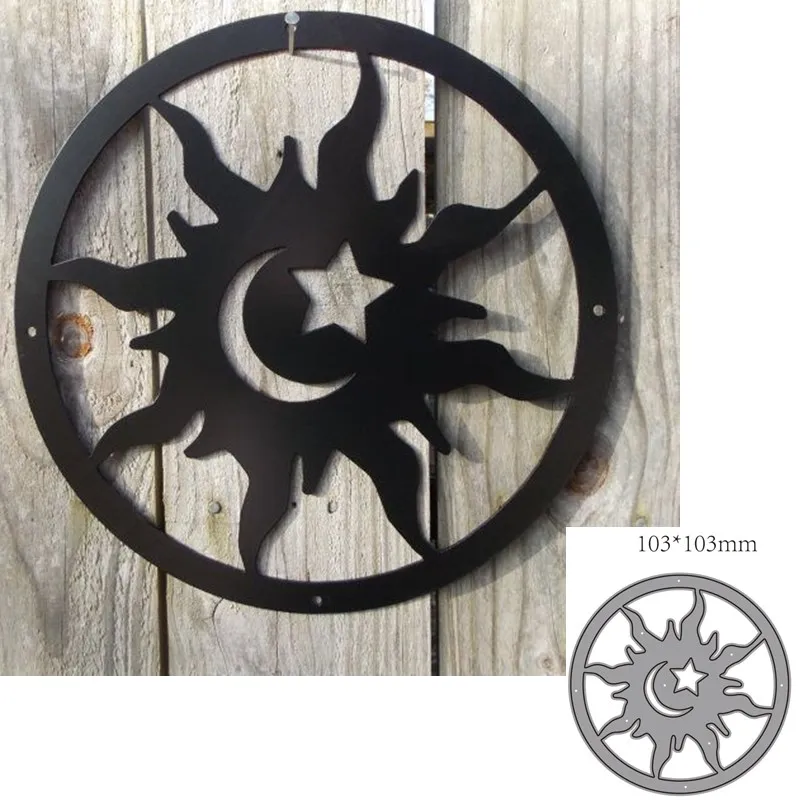 Металлические Вырубные штампы вырезанная форма Солнце Луна Звезды Украшение для