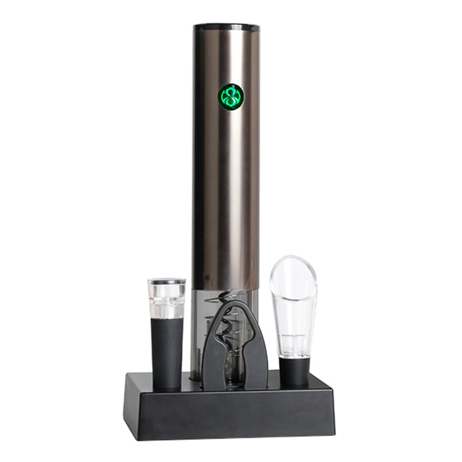 

Portable Electric Wine Opener USB Charging Wine Corkscrew with Foil Cutter Vacuum Stopper Wine Aerator Pourer