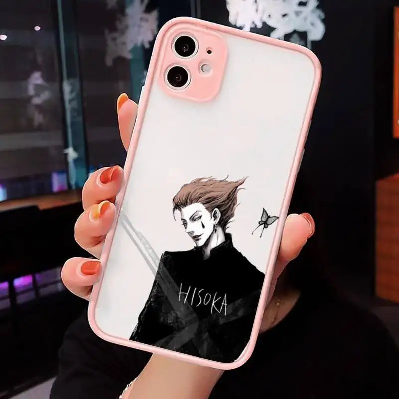 

hunter x hunter Phone Cases matte transparent For Pink iPhone 7 8 x xs xr 11 12 pro plus max mini Clear Funda