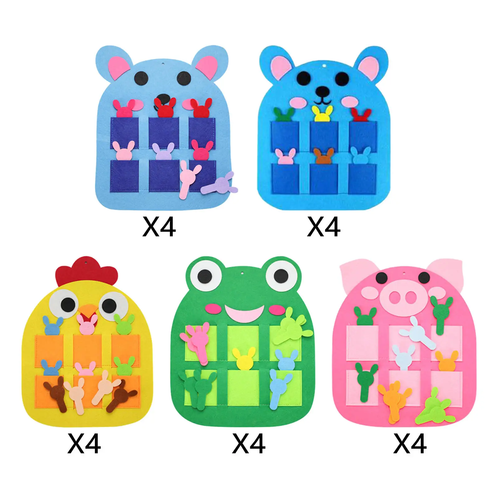

Attendance Pocket Chart with 6 People Cards & 6 Pocket, Helping Hands Pocket Chart for Sunday School, 24x29cm