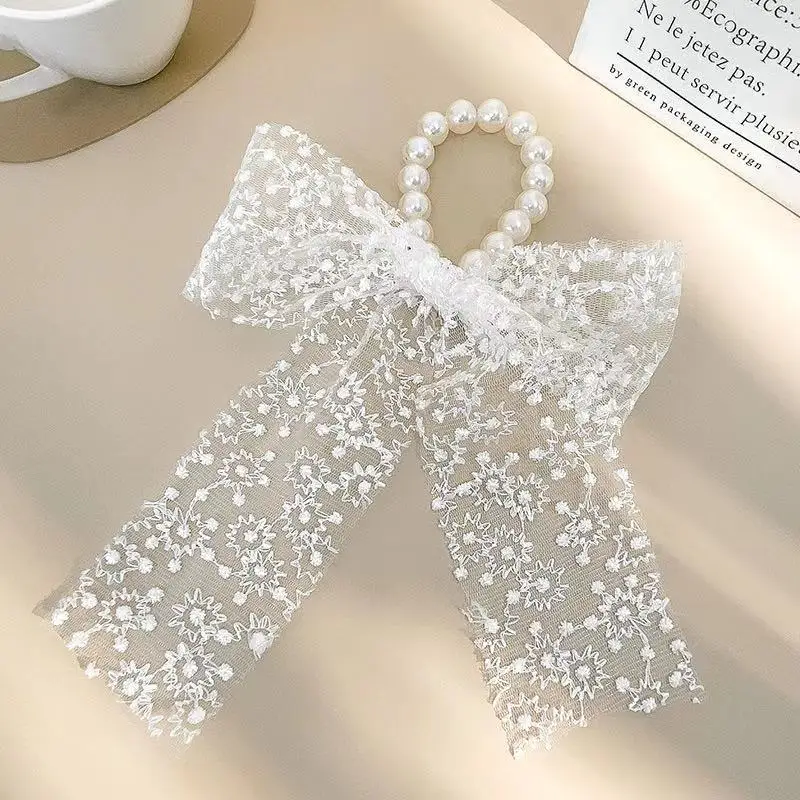 Резинка для волос женская с жемчужинами Корейская Роскошная модная эластичная