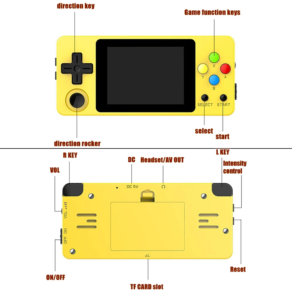 Портативная игровая консоль с 2 7-дюймовым дисплеем Классическая портативная