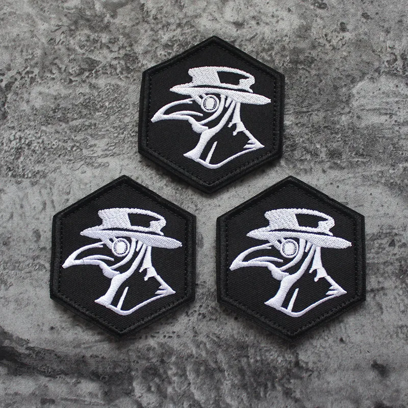 Патчи с вышивкой Чумного доктора шестигранные медицинские декоративные военные