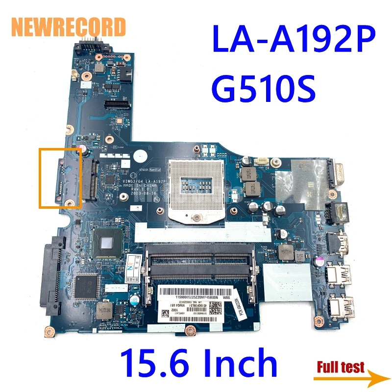 NEWRECORD VIWG3 G4 LA-A192P Laptop Motherboard For Lenovo Ideapad G510S 15.6 Inch HM86 DDR3 Main Board Full Test