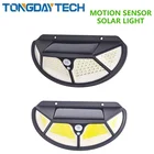 Tongdaytech светодиодный светильник на солнечной батарее, уличный светильник на солнечной батарее, водонепроницаемый настенный светильник с датчиком движения, для украшения сада