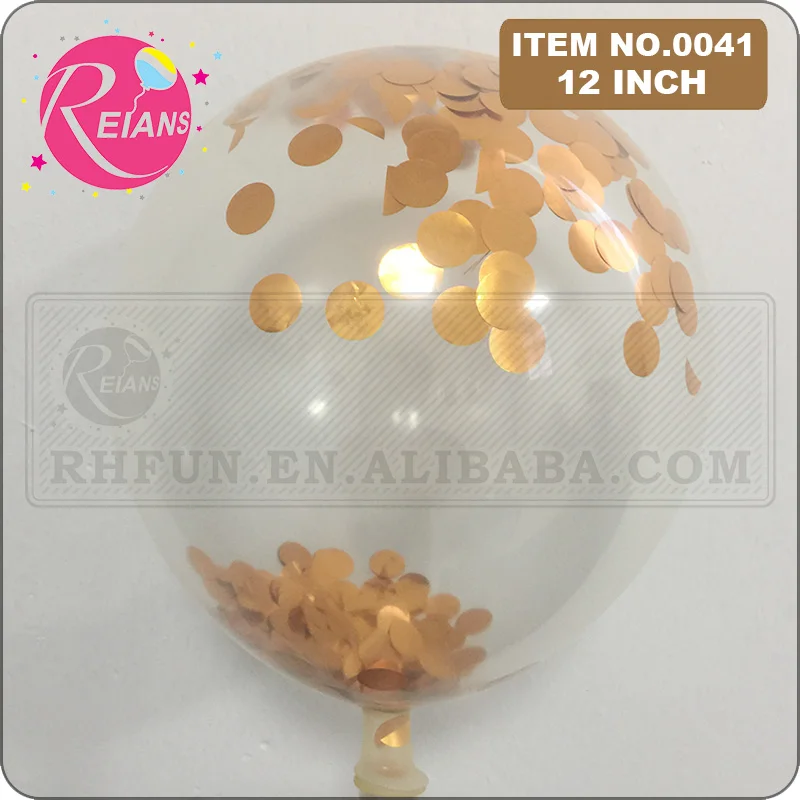 

Auto Seal 12inch Confetti Balloon Transparent Clear Latex Balloon Wedding Decoration Happy Birthday Baby Shower Party Supplies
