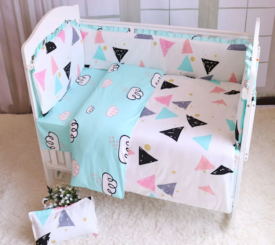 Детский комплект постельного белья из хлопка с принтом Колыбель для