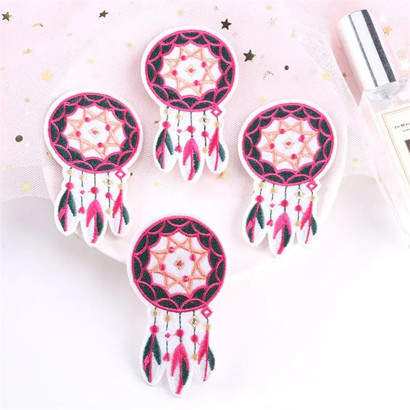 

PEMODOX 5pcs Embroidery Dream Catcher Patch Cloth Patch Clothing Accessories Down Jacket Repair Cloth Patch