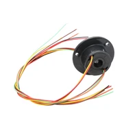 mini 6ch wire 2a current conductive hollow shaft slip ring through hole dia 10mm slipring rotating electric collecting joint