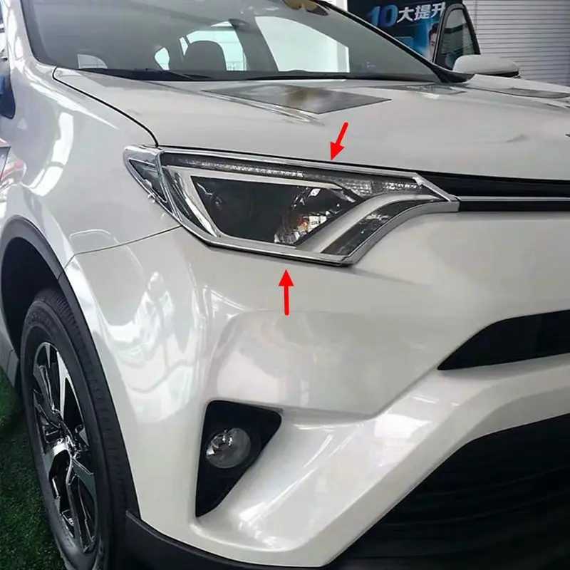 Подходит для Toyota Rav4 RAV 4 2016 2017 2018 передняя фара лампа Накладка бровей