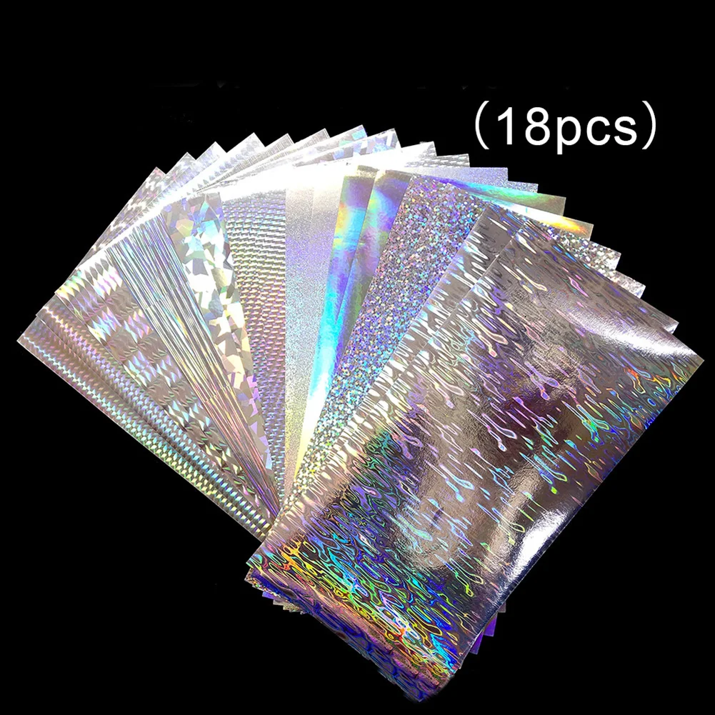 10/12/18pcs 20x10cm Flasher/Dodger/Lure Holographic Reflective Belt Fishing Lure Tape DIY Raw Materials Fishing Bait Tackle