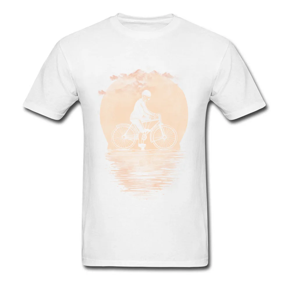 

T Shirt Men Skull Retro Style Moon Clothes Cotton Tops Bicycle Lovers Tees