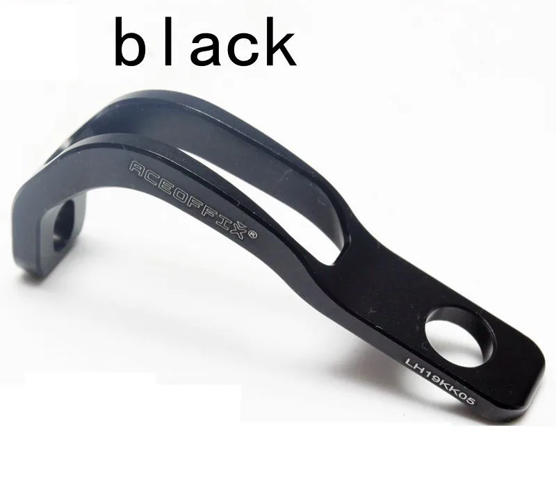 black holder Aceoffix Сверхлегкий 13 г передний кронштейн держатель для Brompton складной велосипед CNC 4 цвета держатель велосипедного фонарика - Цвет: black holder