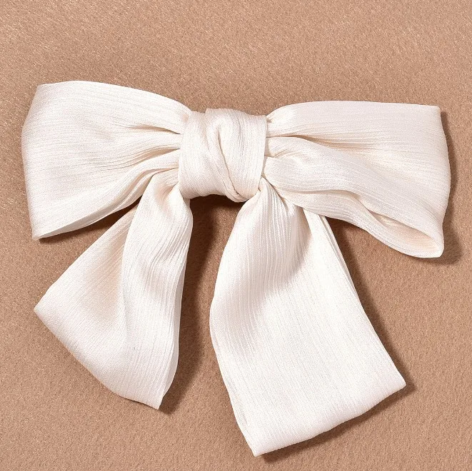 Модная заколка для волос с большим бантом Милая Красная цвета слоновой кости