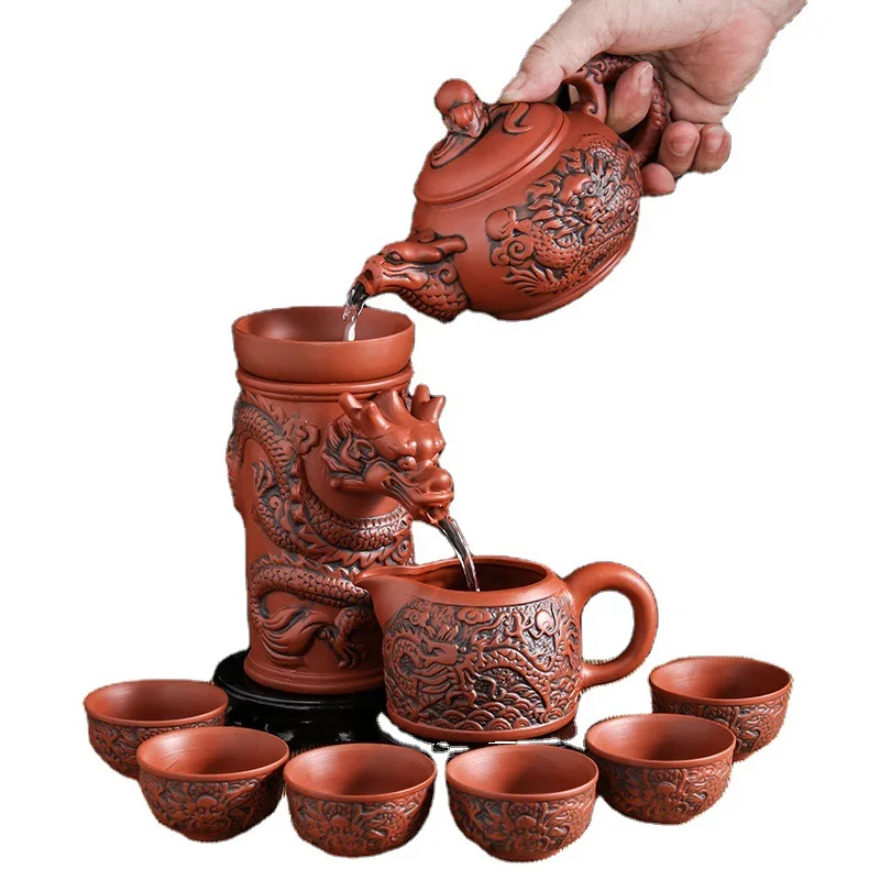 

10pcs\lot yixing teapot zisha Tea set Tea set Tea Set handmade kettle purple clay drinkware suit tieguanyin Travel tea set MJ