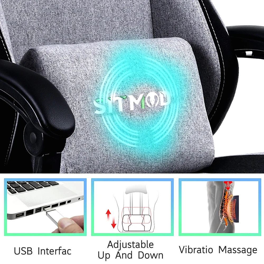 Игровое кресло SITMOD эргономичное офисное с подставкой для ног компьютерное