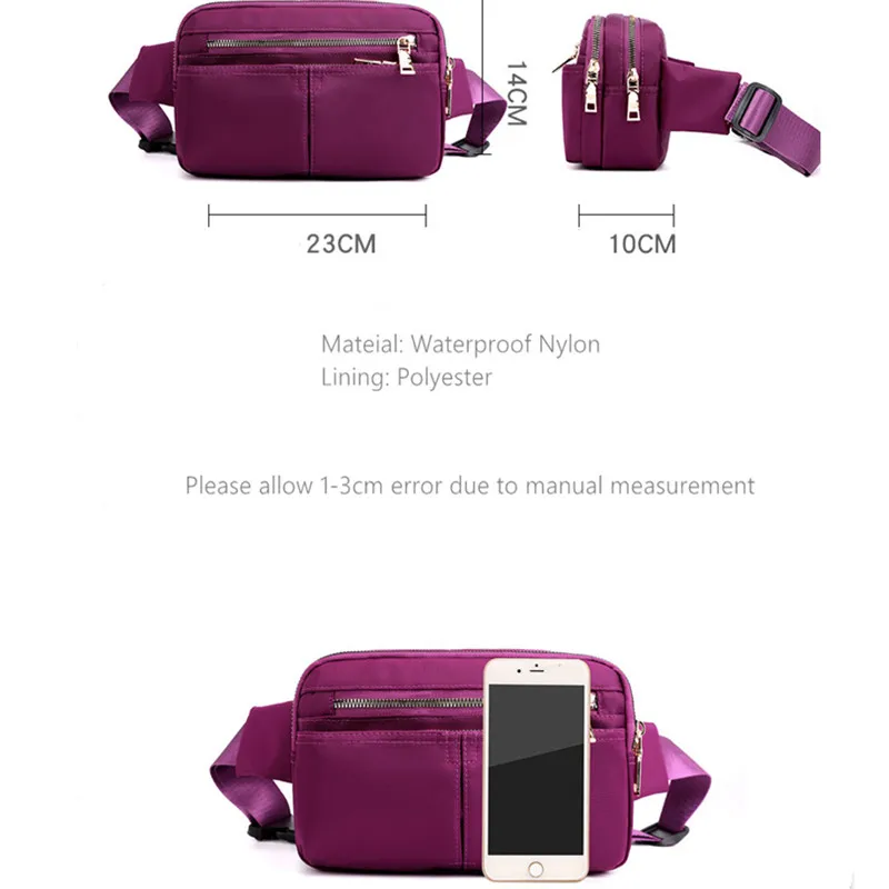 Сумка поясная женская из нейлона водонепроницаемая для путешествий 2020 |