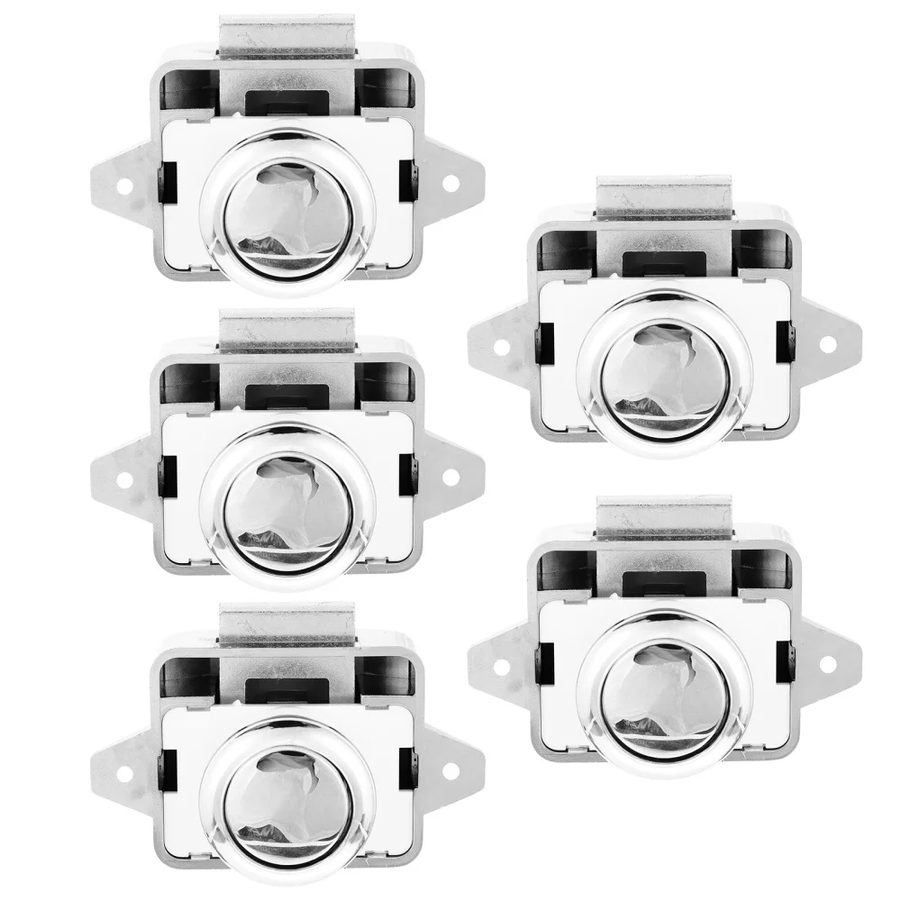 

5pcs Push Button Latches Cabinet Door Catch Lock for Caravan Motorhome Camper