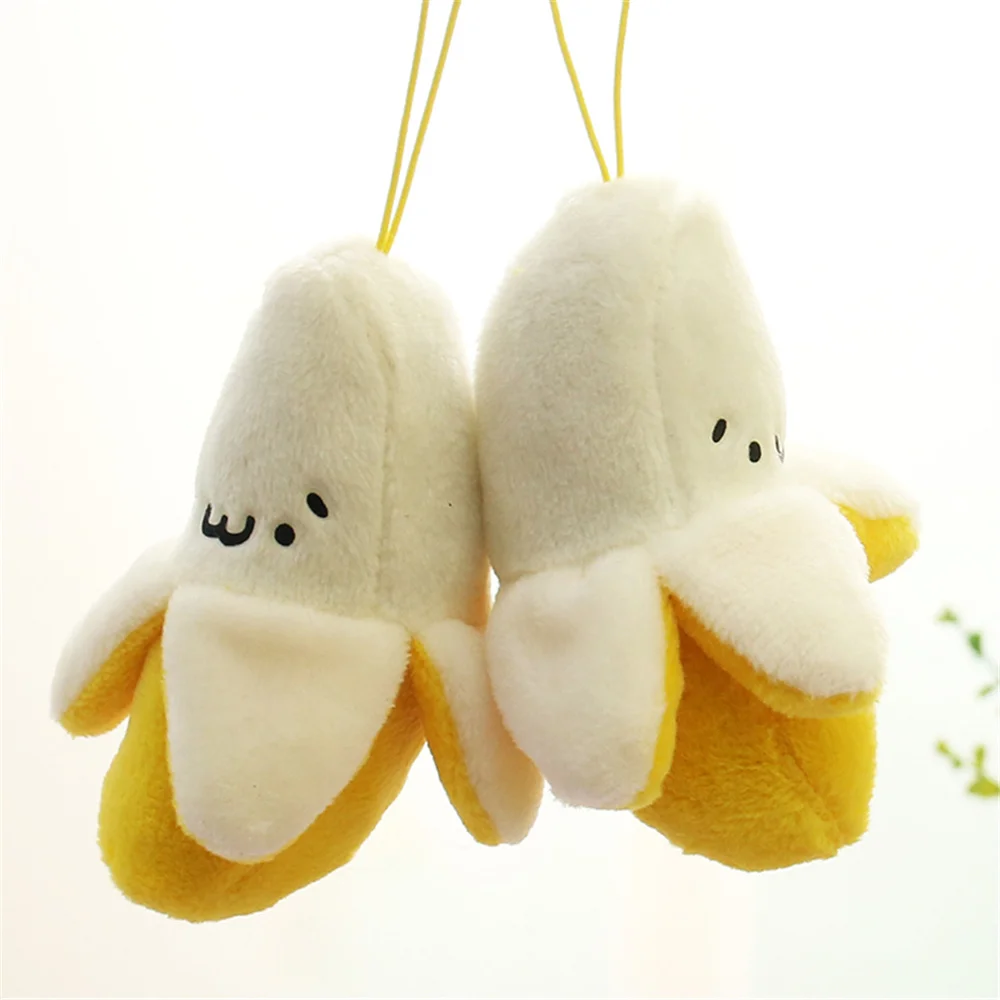 2 шт. новый дизайн банана плюшевый игрушечный брелок кулон декоративная игрушка