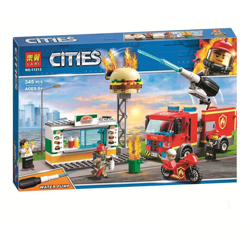 Для Lepins City Series 60216 60215 60212 60110 городская пожарная команда модель пожарной станции