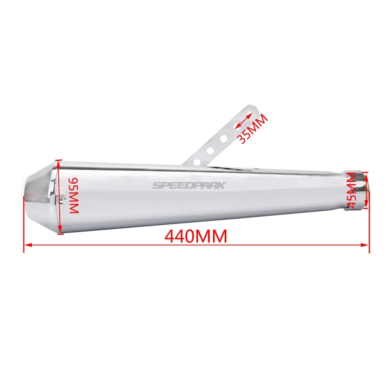 

1pair Universal 45mm Retro Chrome Motorcycle Exhaust Pipe Shield Antique Motorcycle Muffler Exhaust Retro Vertical Pressure Case