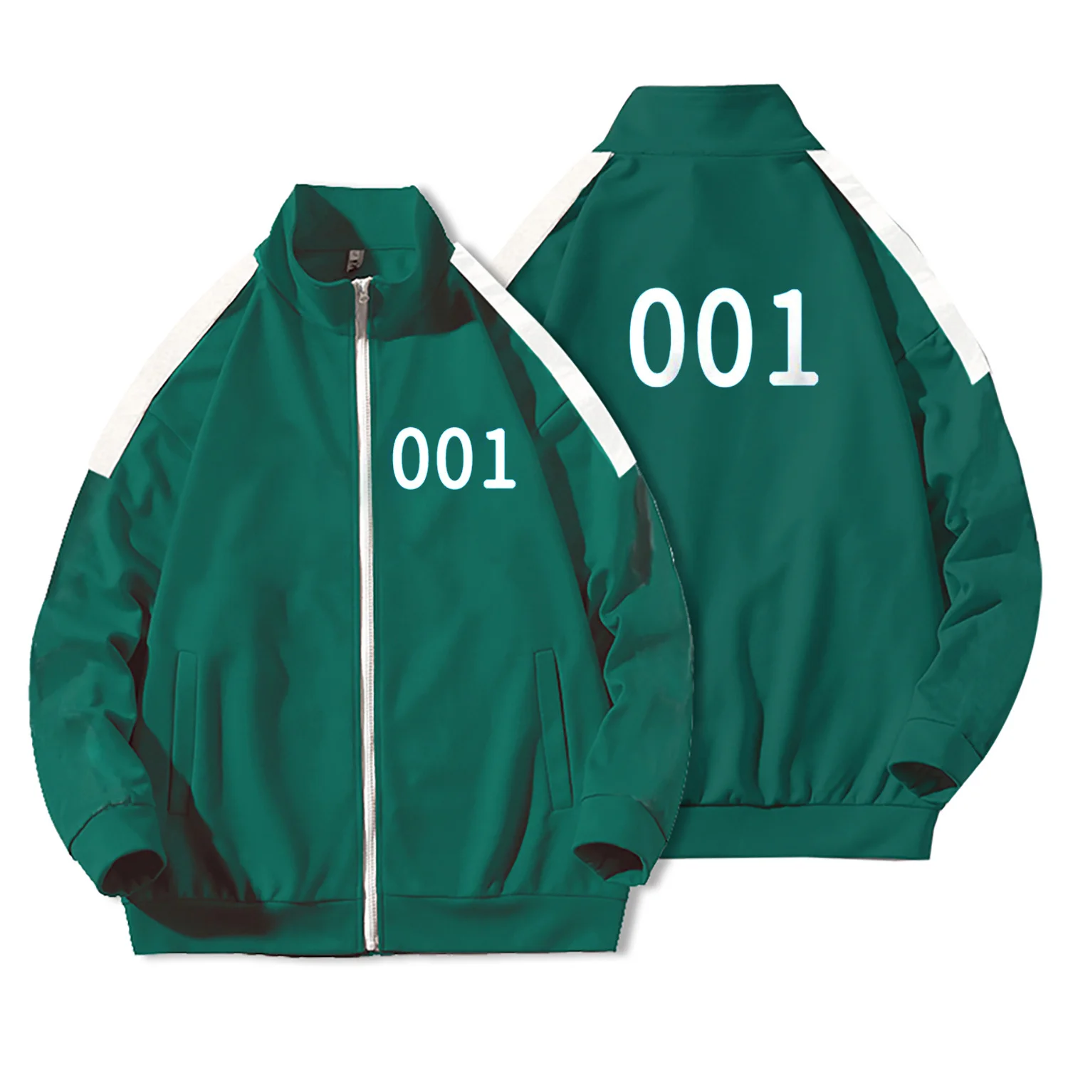 

Squid Game Costume Boys Tracksuit Set Jacket Sweat Suit Hoodie + Jogger pants Sweatshirt Cosplay Outfit Zipper two piece set