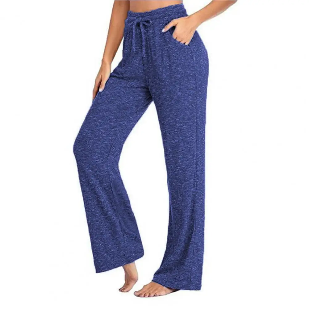 

2021 Summer Casual Pants Women High Waist Quick Dry Solid Color Fitness Long Trousers Elastic Wide Leg Pants Sports