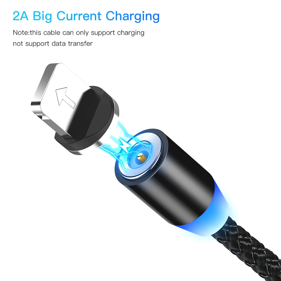 HDSAIL1m 2 м микро USB линия магнитное зарядное устройство для iphone samsung просо 2.4A Быстрая