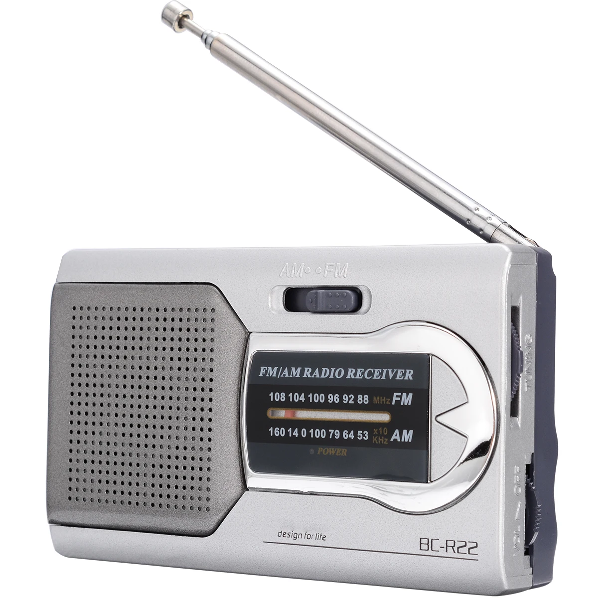 Новое поступление 1 шт. портативное AM/FM радио BC-R22 приемник мира телескопическая