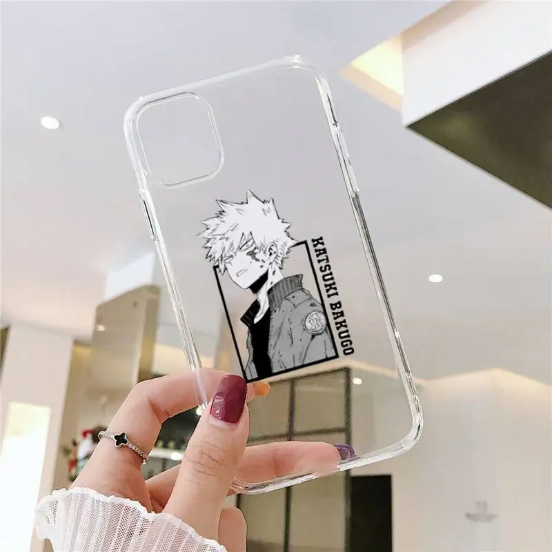 

My Hero Academia Midoriya Phone Case Transparent soft For iphone 5 5s 5c se 6 6s 7 8 11 12 plus mini x xs xr pro max
