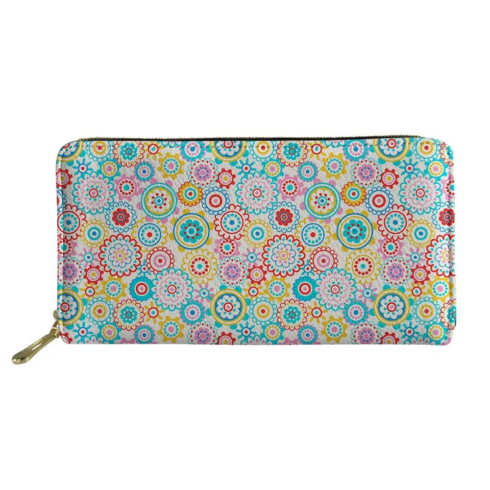 

3D Famous Flower Floral Pattern Cartoon Print Business Bank Cards Case ID Women Card Holder Zipper Bags Women Card Holder Wallet