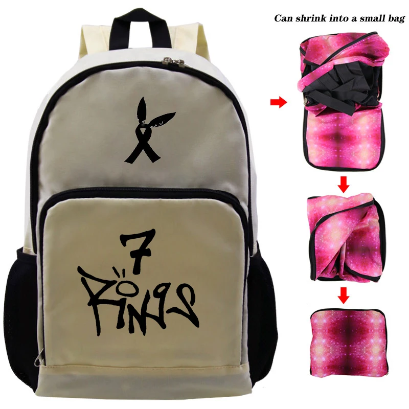 knapsack 20 Ариана Гранде рюкзак складной упакованный рюкзак женский мужской рюкзак для подростков мальчиков и девочек сумки для ноутбука/дорожные сумки Machila Escolar - Цвет: knapsack 20