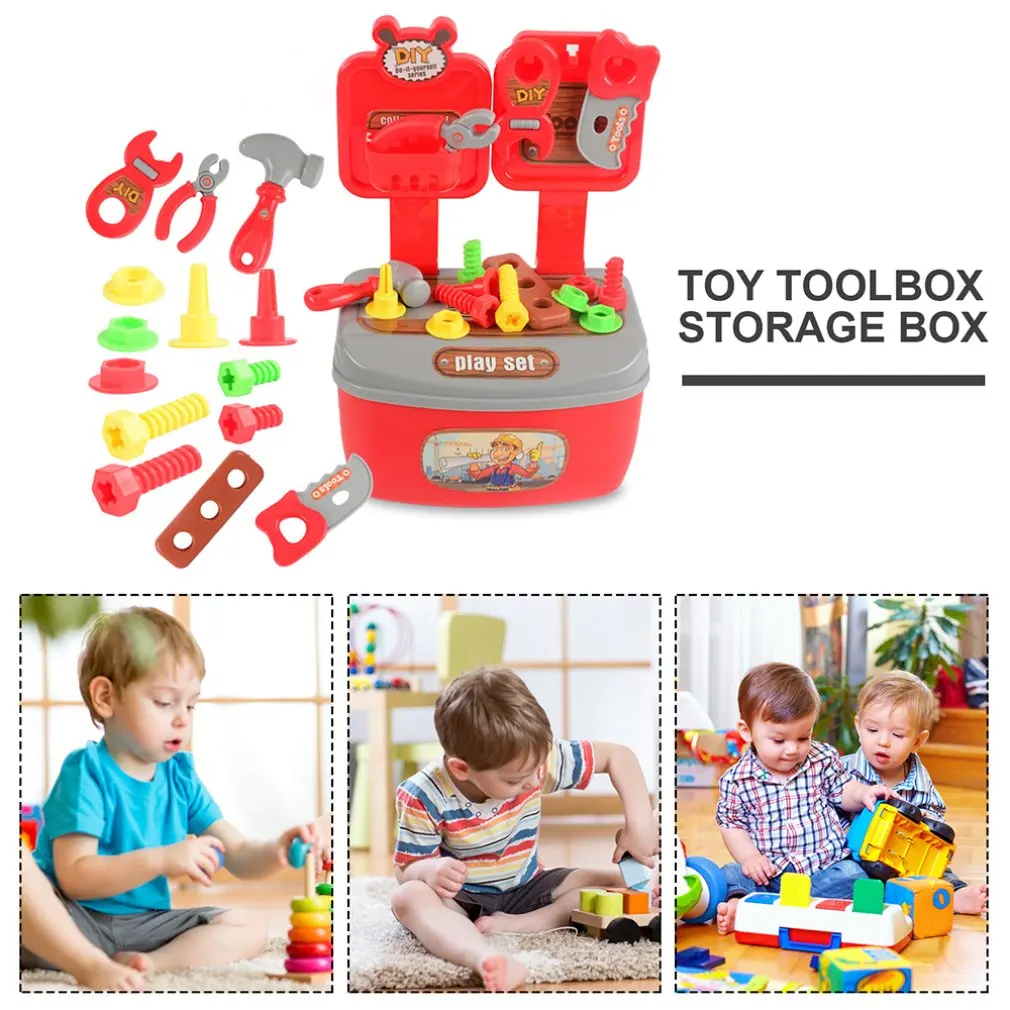 Детский ящик для инструментов игрушечный домик 22 набора портативный ремонтный