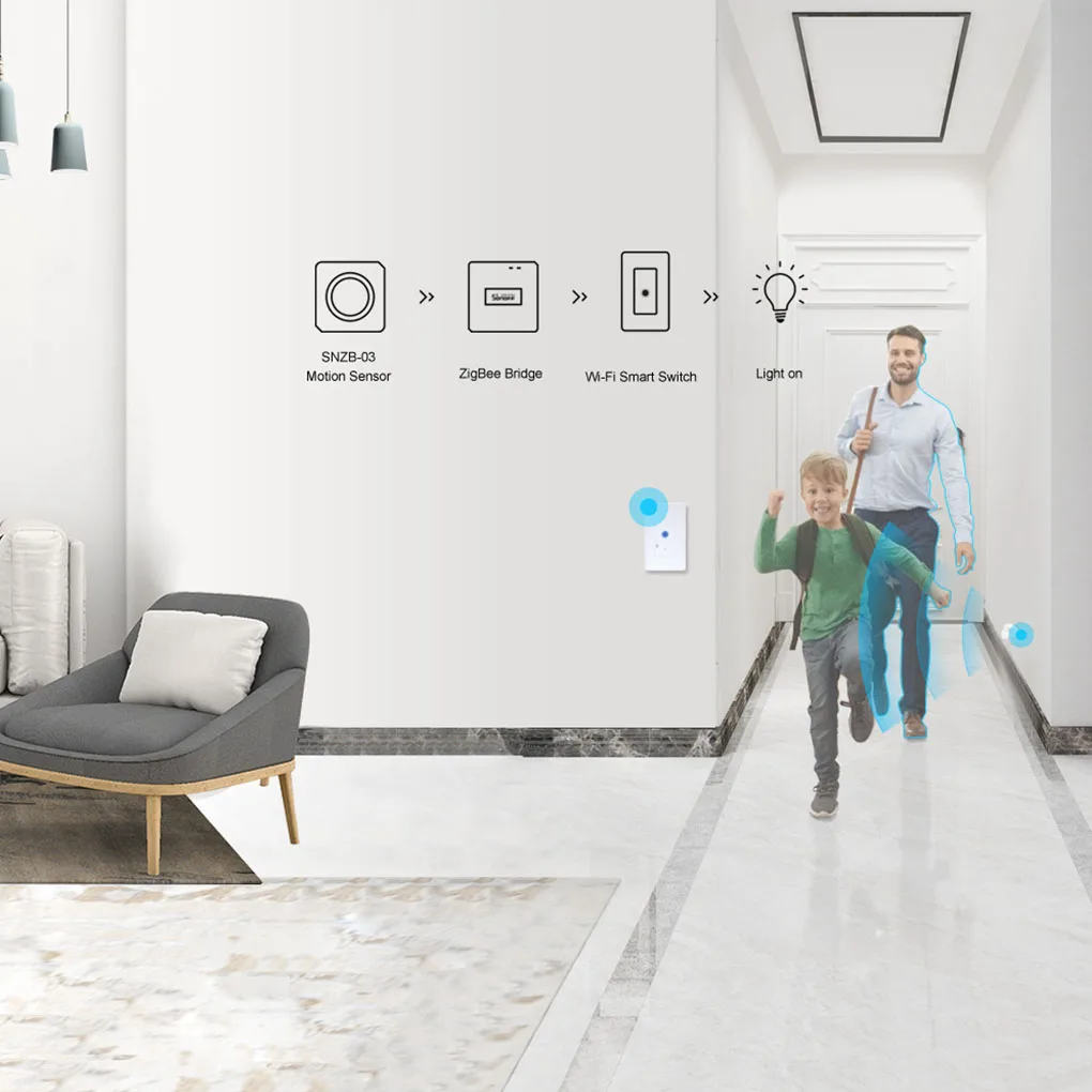 Умный дом SONOFF 1/10 датчик движения ZigBee SNZB-03 ° широкоугольный обзор уведомления о