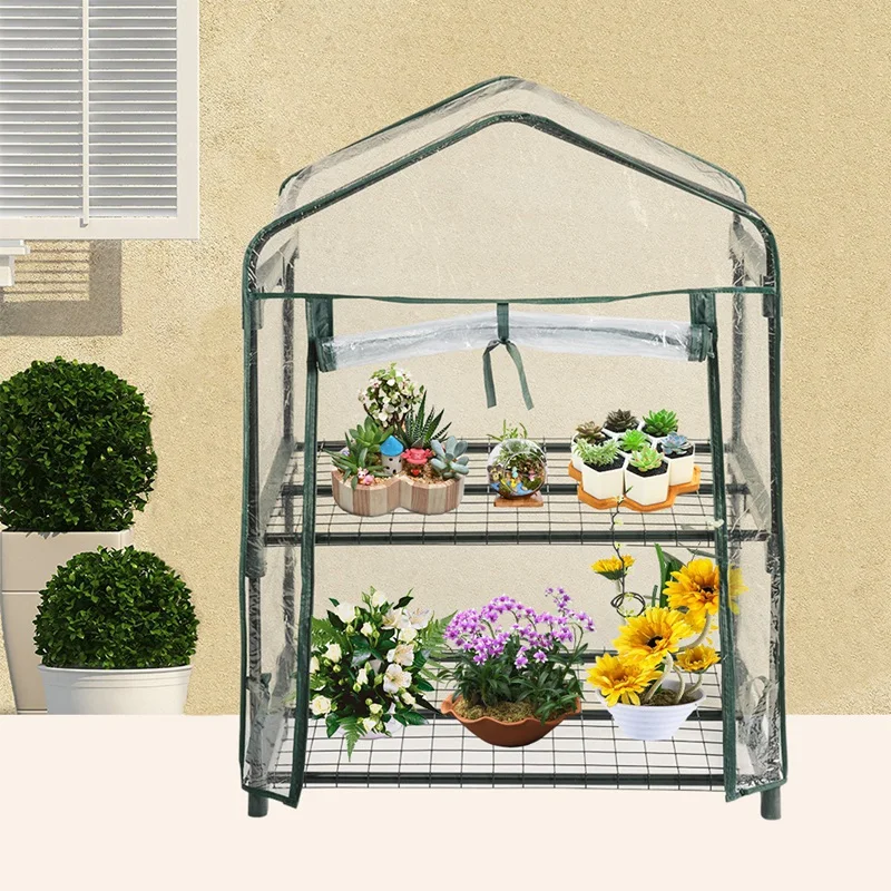 Pvc 2 Tier Home Plant Greenhouse Garden Cover Plants Flowers Mini Without Iron Frame | Дом и сад