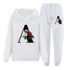 Женский комплект с капюшоном, повседневные женские спортивные костюмы, комплект из двух предметов, толстовка с капюшоном и длинные брюки, осенний костюм из двух предметов, спортивные костюмы, 2021