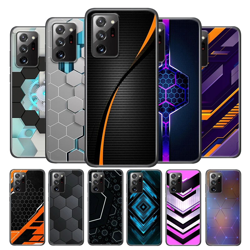 

Car Carbon Fibre line For Samsung Note 20 Ultra Plus 10 9 8 F52 M62 M60 M31 M02 M01 Core Silicone Soft Black Phone Case