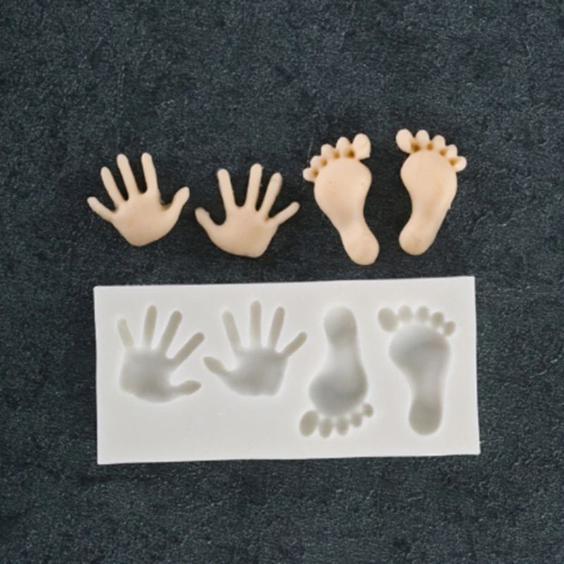 

Baby Hands And Feet Silicone Fondant Cutter Cake Mold Fondant Mold Fondant Cake Decorating Tools Sugar Craft Pastry Tool