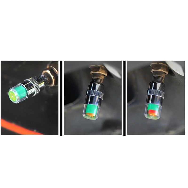 

X7AE 4pcs Car Tire Pressure Gauge Indicator Alert Monitoring Valves Cap Sensor Tyre Pressure Monitor