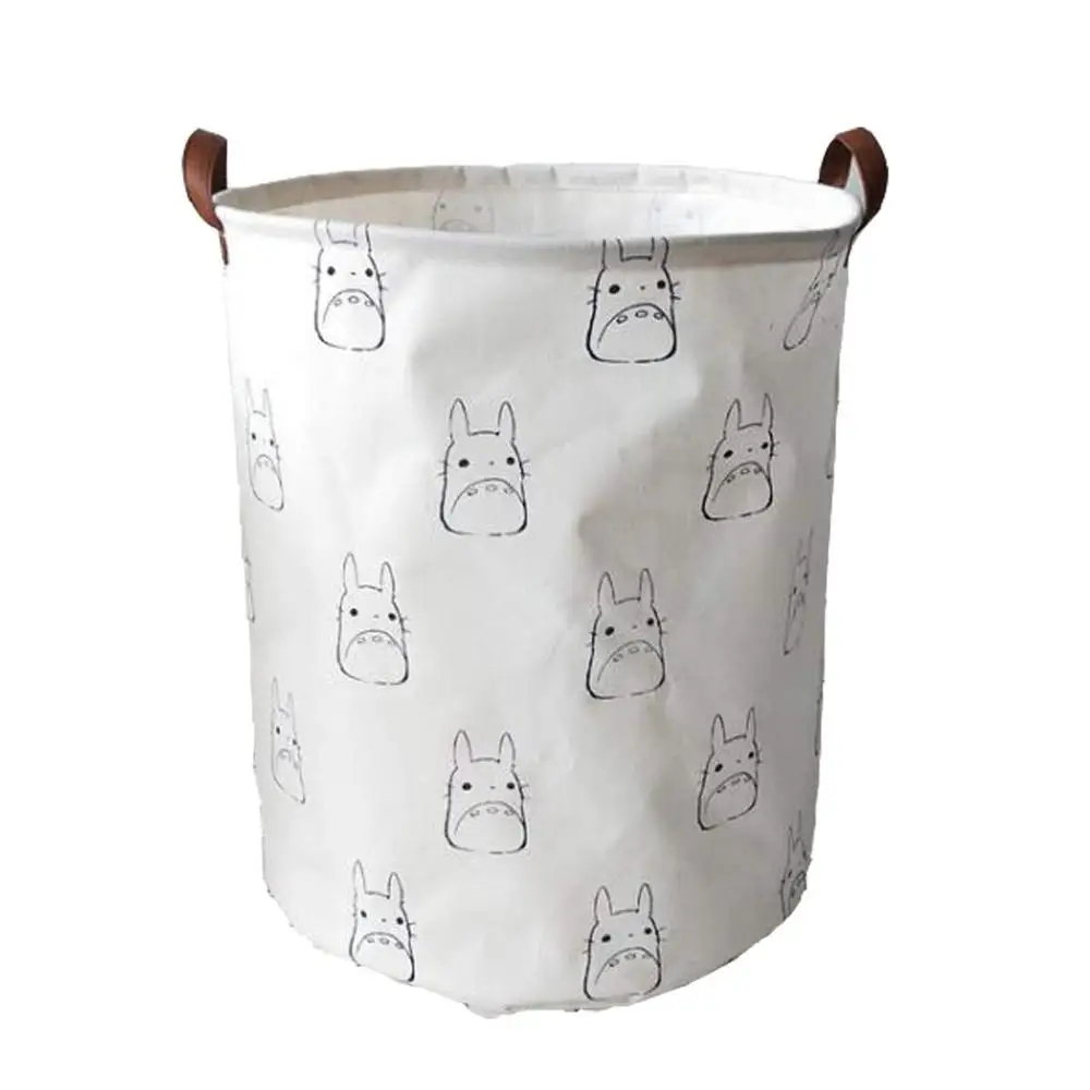 Тоторо Складная холщовая корзина для белья книг игрушек одежды складной ящик