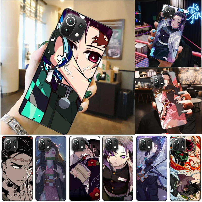 

Demon Slayer Kimetsu No Yaiba Kamado Nezuko Kamado Tanjirou Agatsuma Zenitsu Phone Case For Xiaomi 11 Lite Pro Coque Cases
