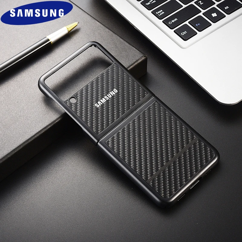 Чехол для телефона Samsung Z Flip 3 из углеродного волокна ультратонкий полноразмерный