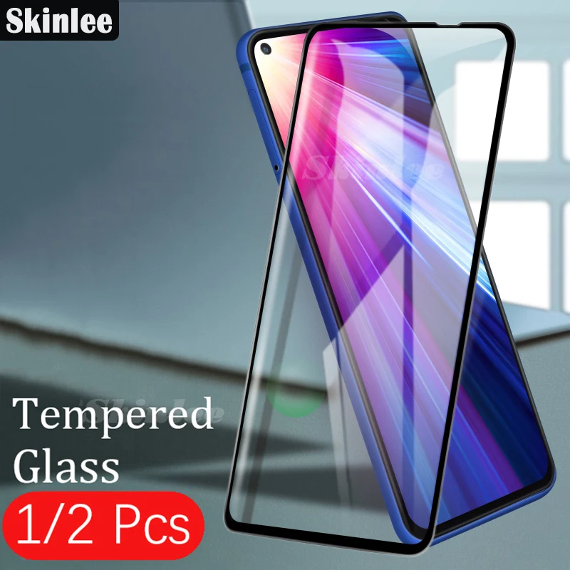 Защитная пленка для экрана Skinlee стеклянная Infinix Hot 9 полностью закаленное