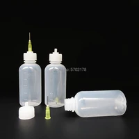 2pcs transparent polyethylene squeeze bottle empty 50ml liquid plastic bottle for precise drops of flux solder mask glues
