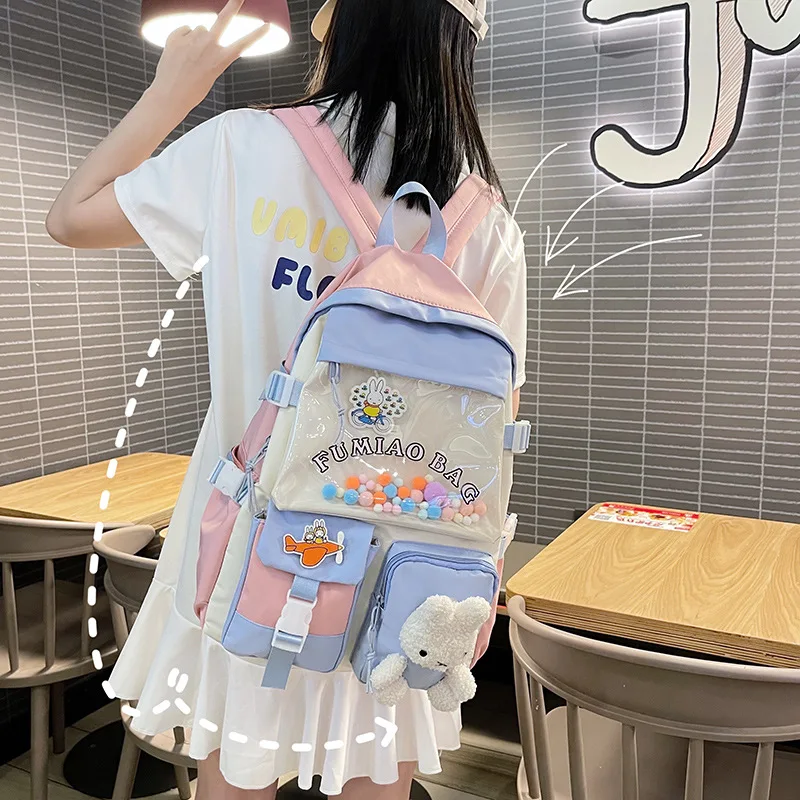 

Sen department schoolbag female junior high school students large capacity cute girl soft cute backpack primary school schoolbag