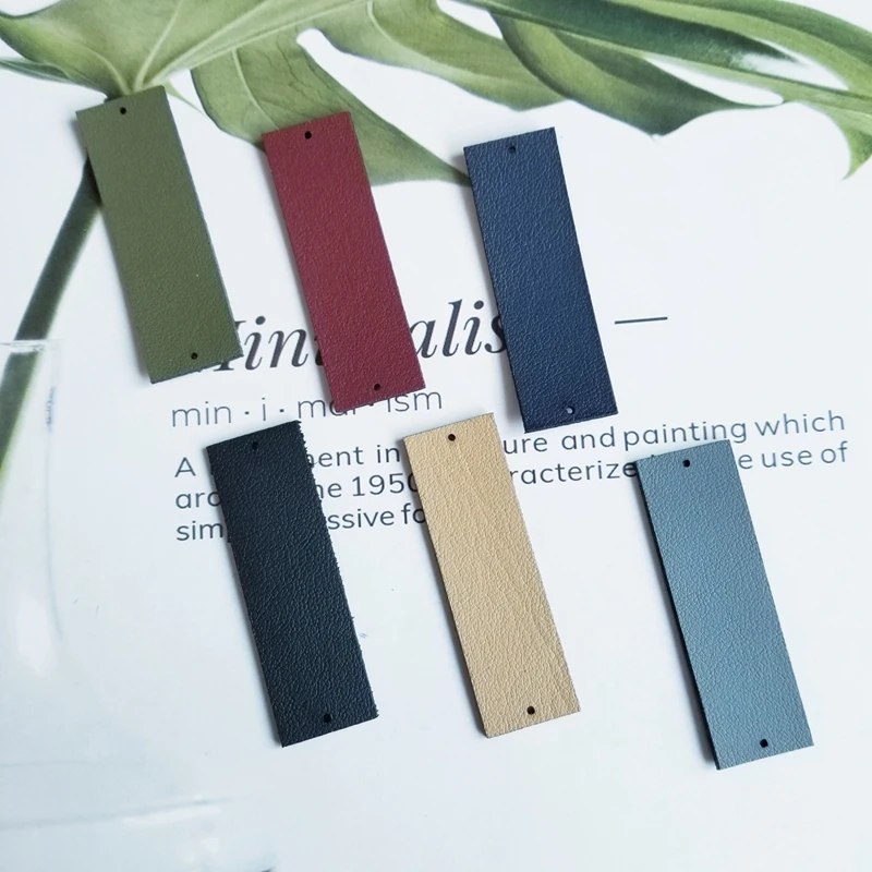 Самодельные серьги ручной работы из материала для сережек с кожаным соединением