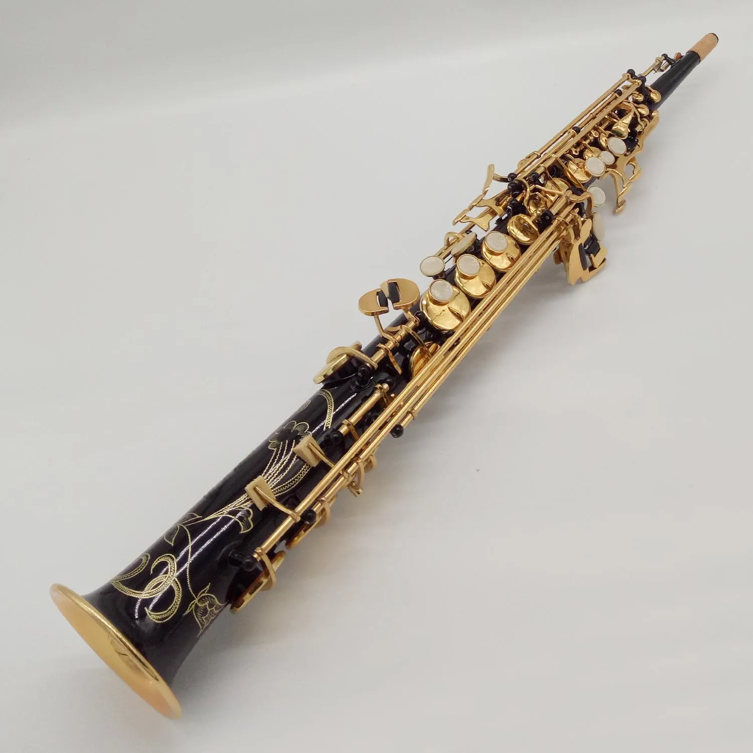 Профессиональный Саксофон сопрано 802, черные лаковые музыкальные инструменты, профессиональный саксофон сопрано 80II