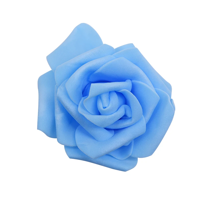 blue 30 шт./лот 8 см Искусственный цветок PE поролоновые головки роз для декоративный венок свадебное мероприятие вечерние украшения товары для домашнего сада 9 - Цвет: blue
