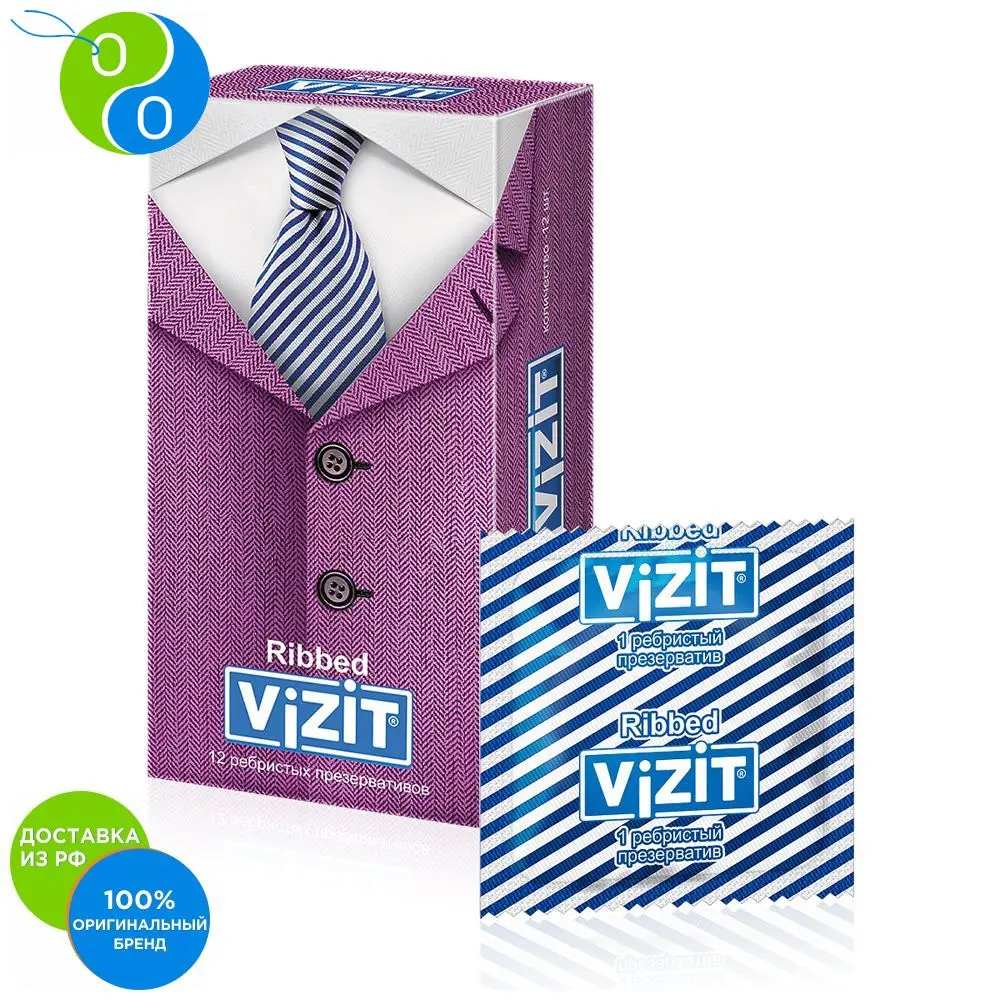 Презервативы VIZIT Ribbed Ребристые 12 шт. (пр во CPR)|Презервативы| |